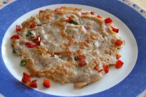 Buchweizenfladen mit Paprika Buchweizenfladen mit Paprika